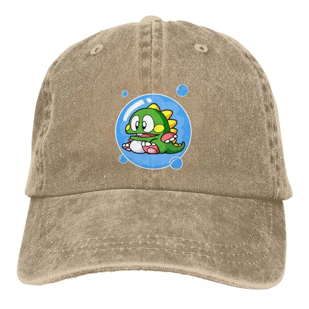 Vintage Classic Game Bubble Bobble Baseball Cap Unisex Style Distressed Denim Hat Outdoor