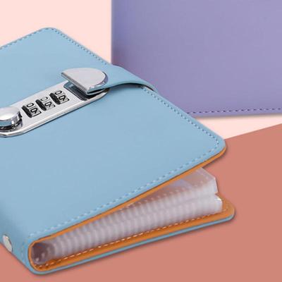 Save Money Envelopes Money Saving Challeng PU Large Capacity Mini Binder Savings Challenge Waterproof With Password Lock