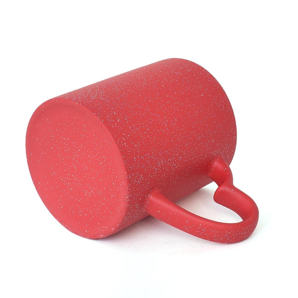 Starry Sky Heart Handle Temperature-Sensitive Color-Changing Cup with Customizable Image Logo