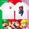 2026 New Manga Super Mario Oneck Tshirt Mens and Womens Casual Breathable Summer Printed Role Playing Top Tshirt