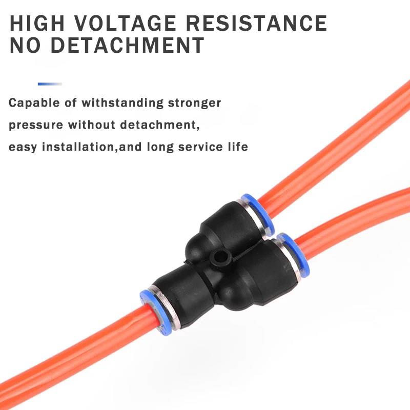 10pcs "Y" Type Pneumatic Joint Tee PY4 PY6 PY8 PY10 PY12 PY14 PY16 Outer Diameter 4 6 8 10 12 14 16mm Air Hose Fitting Fuel System Fittings7