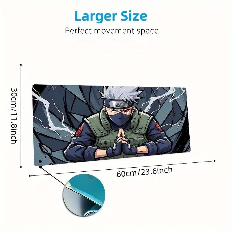 Kakashi Hatake Print  Cushion Non-slip Laptop Tablet Big Mousepad XXL Mat Mini PC Playmat With Lock edge