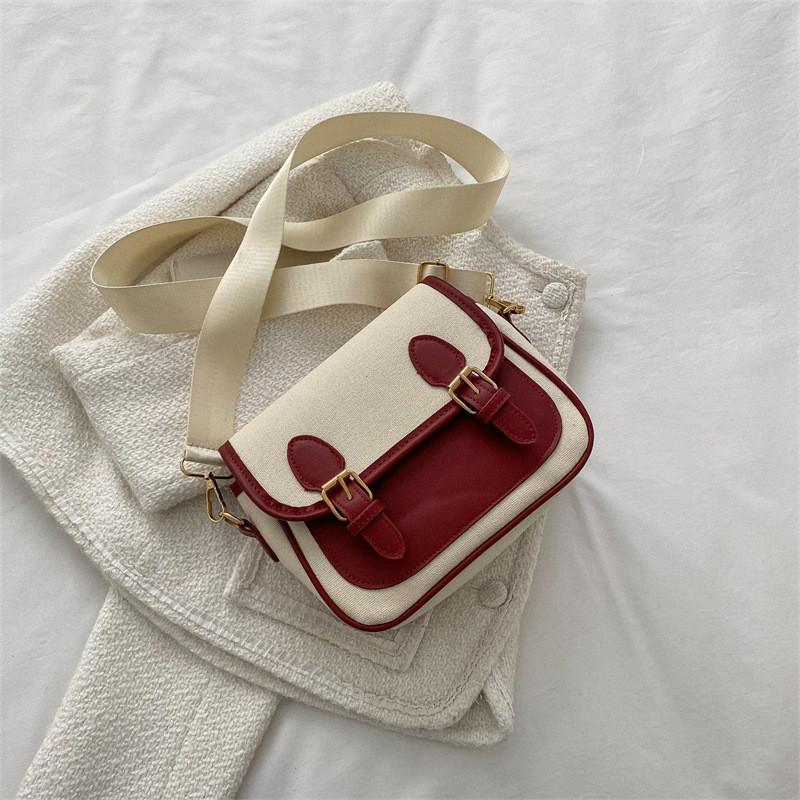 Stylish Pu Leather Crossbody Bag Trendy Street Style Medium Square Bag 2023