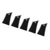5 Stück Truss Rod Abdeckplatte Kunststoff Schwarzes Brett Weiße Linie Trapez E-Gitarre Truss Rod Platte