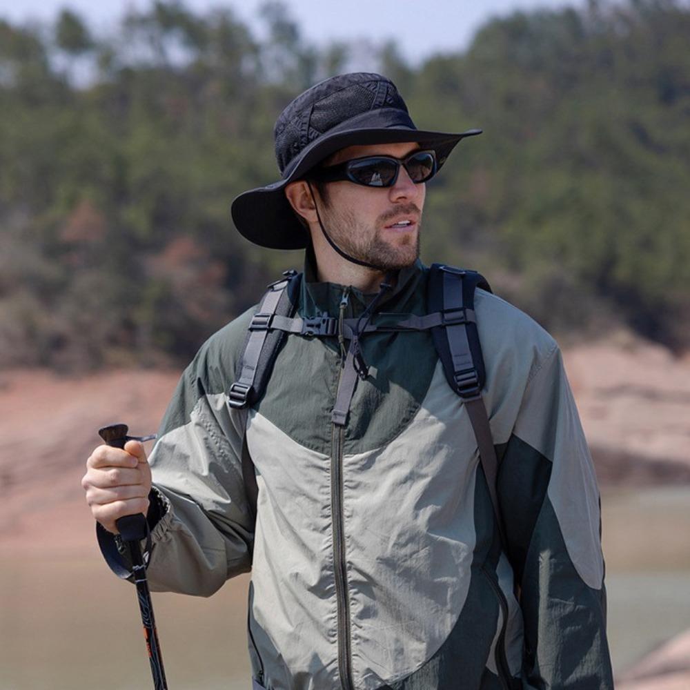 Nylon Folding Bucket Hat Quick-dry Portable Hiking Cap Creative Mesh Fisherman's Hat Man Woman