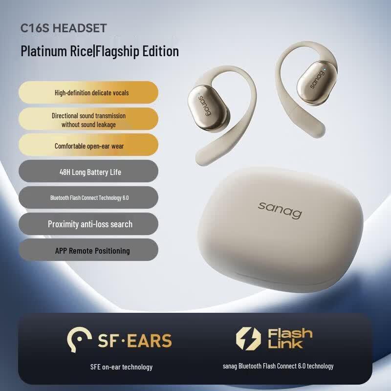 

SANAG C16S Open-Ear Bone Conduction Sport Earbuds
