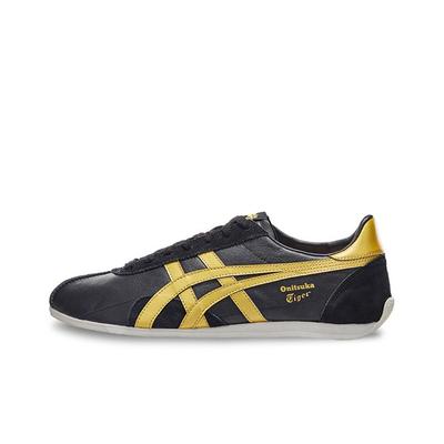 Runspark Classic Bequeme Rutschfeste Leichte Low-Top Casual Laufschuhe Unisex Sneaker Schwarz Gold D201L-001