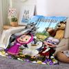 Customiz Name Personality Masha and the Bear Blanket Soft &Warm Sofa Office Bed Travel Lunch Break Blanket, Gift Suitable All Seasons