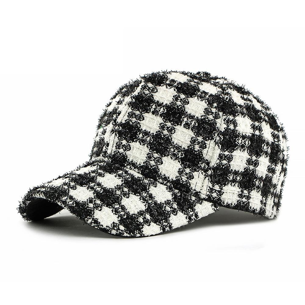Classic Plaid Baseball Cap Women's Spring Autumn Outdoor Sunscreen Hat