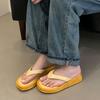Fashion New Fashion Thick Soled Women Slides Slippers Spring Summer Beach Female Flip flops Sandals Square Toe Ladies Slippers Shoes