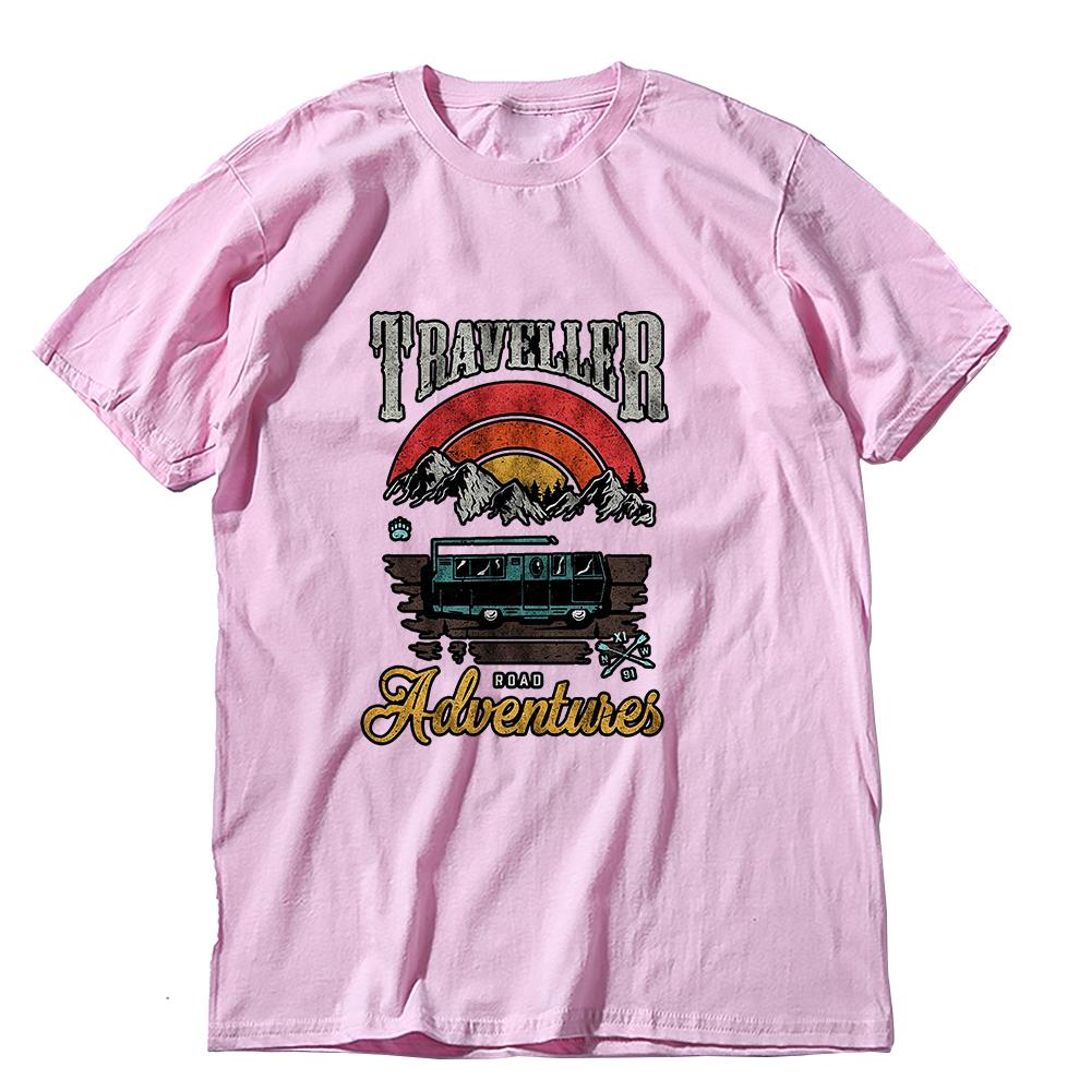 Coolmind YA007 100% Cotton Big Size Cool Traveller Print Men T Shirt Exclusive Graphic Loose Men Tshirt Cotton Tee Shirts Man