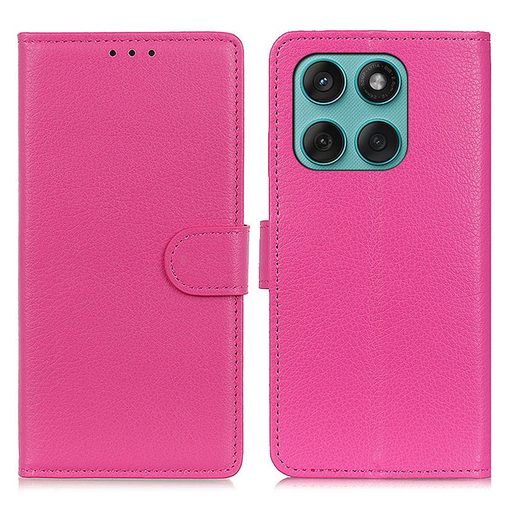 For Motorola Edge 60 5G/60 Fusion 5G Lommebokdeksel PU Lær Telefondeksel Litchi Tekstur