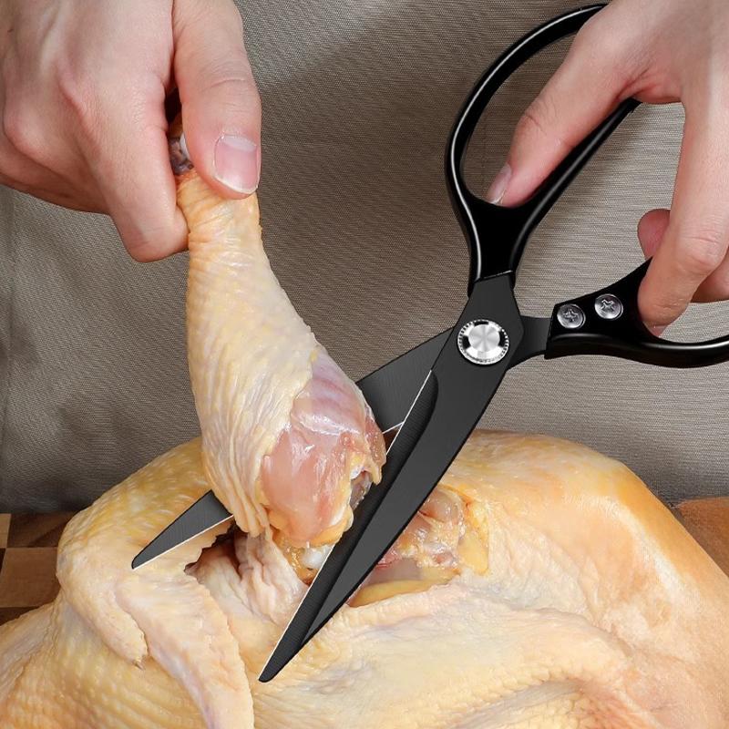 Heavy Duty Multi-purpose Scissors Stainless Steel Barbecue Scissors Shear Steak Cutting Bones Sharp Kitchen Scissors5