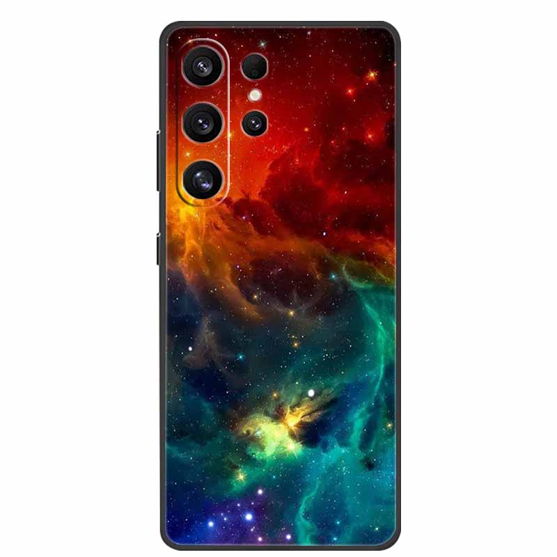 For Samsung Galaxy S26 Ultra Case Bumper Starry Sky Soft Silicone TPU Back Cover for Samsung S26 Ultra Phone Case Cute Cat Cover