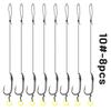 8pcs Method Feeder Hook Rigs Set | Ready-Tied Carp Fishing Hair Rigs With Bait Bands, Anti-Tangle Leader Hooks For Feeder Bottom Fishing
