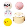 1/3Pcs Steamed Bun Toy with Steamer Pig Chick Panda Bunny Bun Squeeze Toy Slow Rebound Simulated Dumpling Stress Ball Office Desk Relaxation Tool