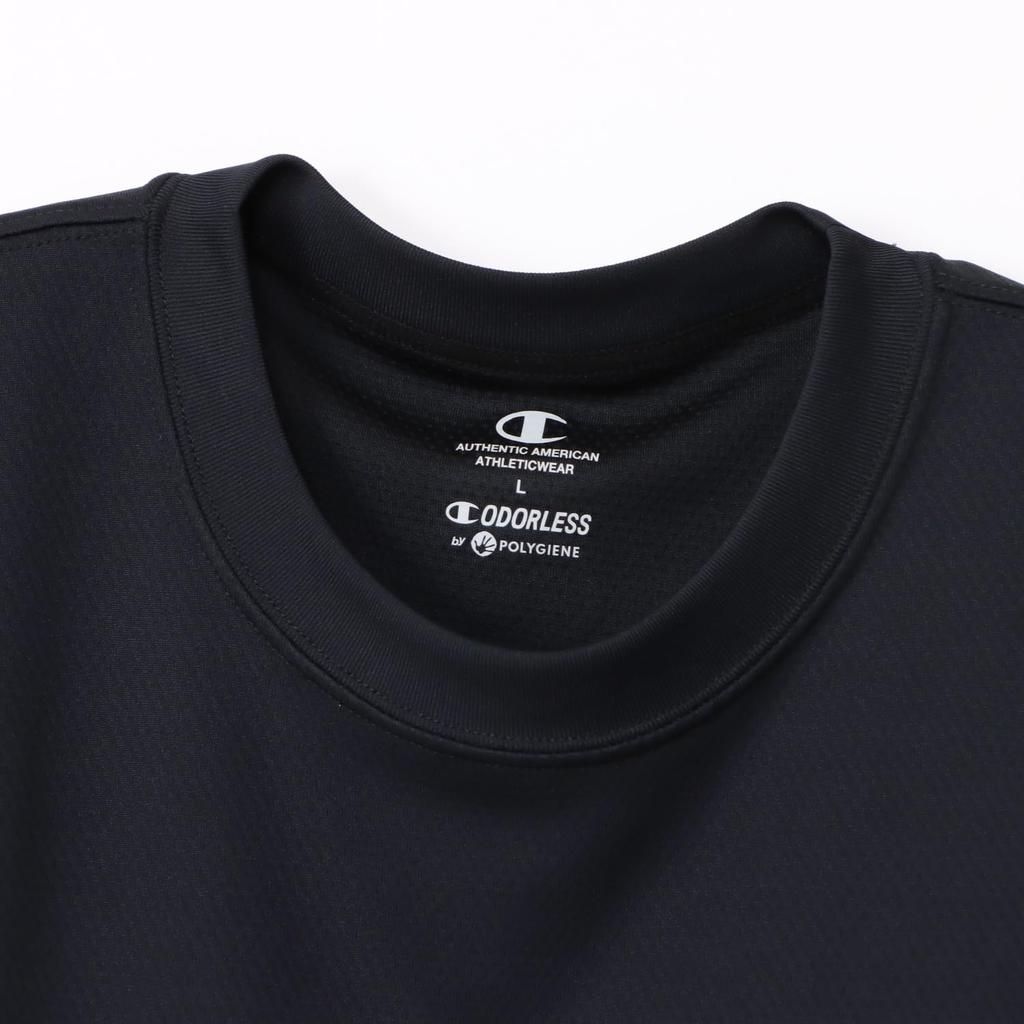 Champion CAGERS Long Sleeve Basketball Round DRYSAVER Rubber Print C3-AB451 Men's T-Shirt, Black, Neck,