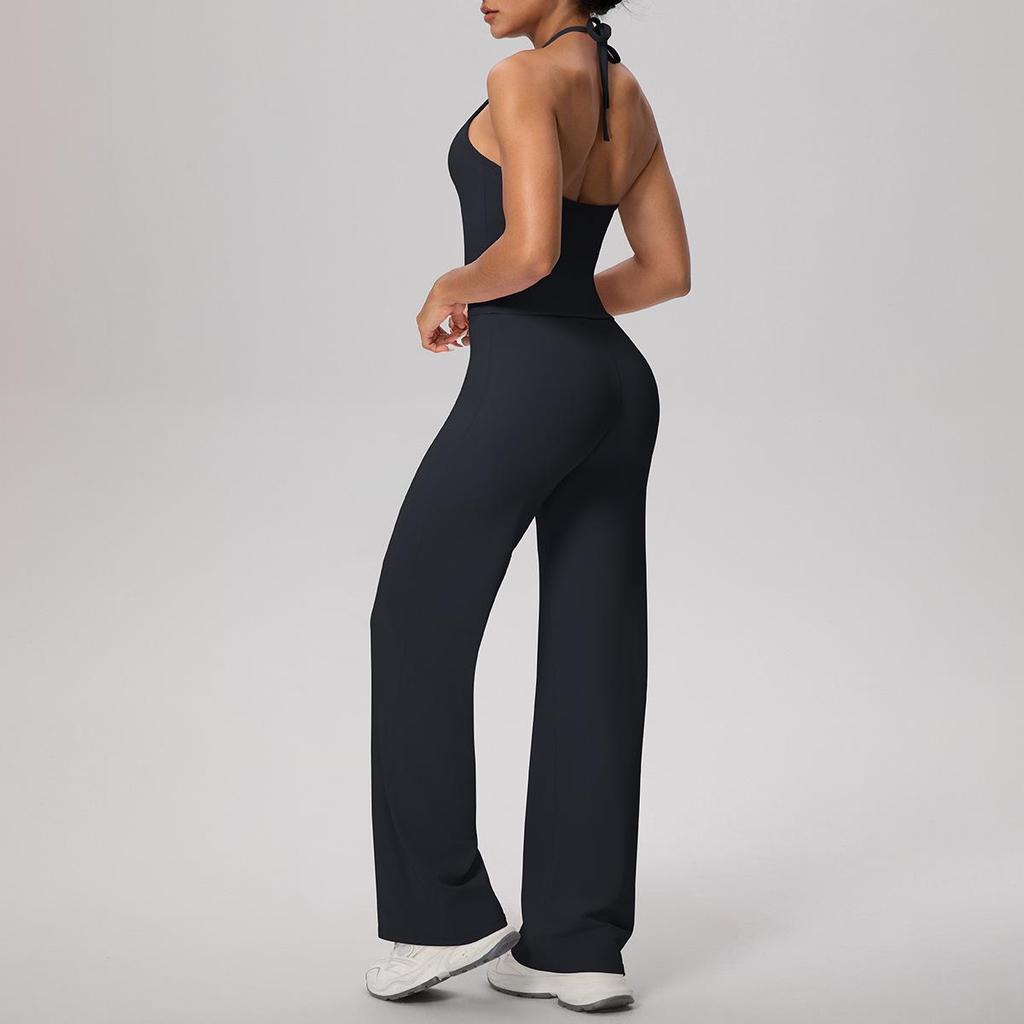 Szybkoschnący zestaw do jogi na ramiączkach: Komfort jak chmurka, Sportowy tył, Spodnie z wysokim stanem