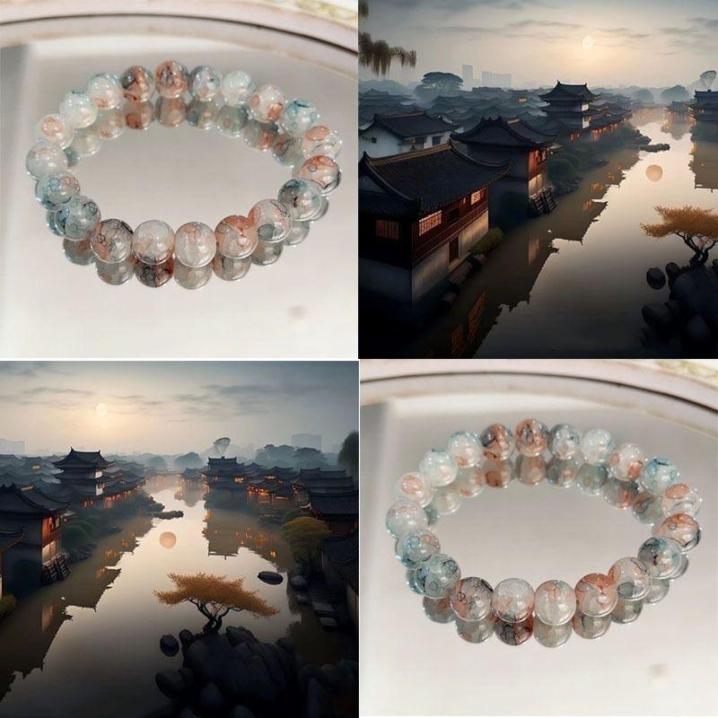 New Chinese Glass Bracelet Bracelet High Value Antique Fairy Sweet Niche Student Version Jewelry