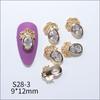 Manicure Accessories Crystal Flower Nail Jewelry Pendant Chain Nail Zircon Nail Rhinestones