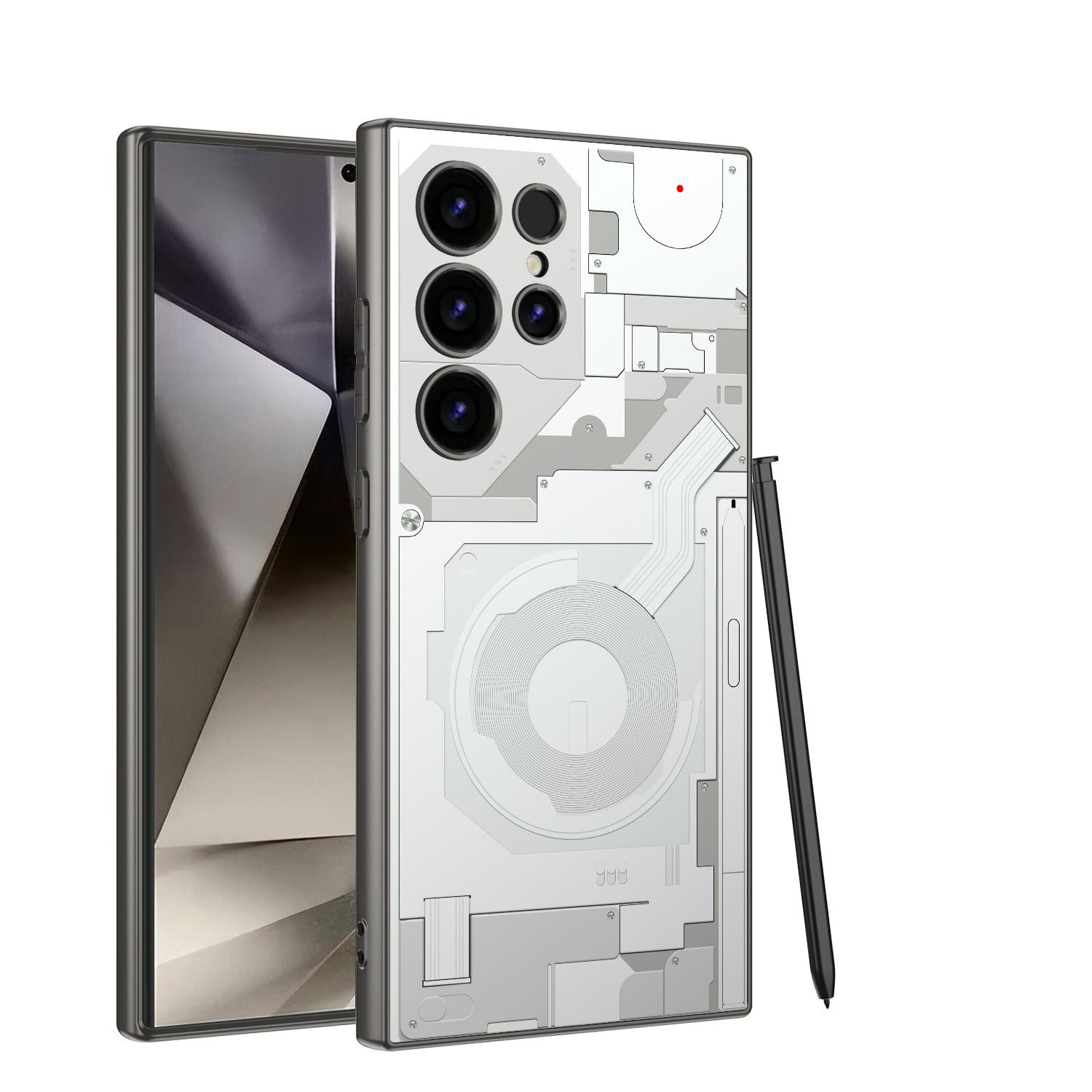 

Circuit Frosted Skin Feel S25Ultra чехол для телефона Samsung Galaxy S23 S24 S25 Ultra Explore Fashionable S24Ultra защитный чехол For Galaxy S24 Ultra&Only Case (No Pen)