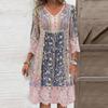 Abiti da donna in pizzo stampato vintage per la primavera/estate