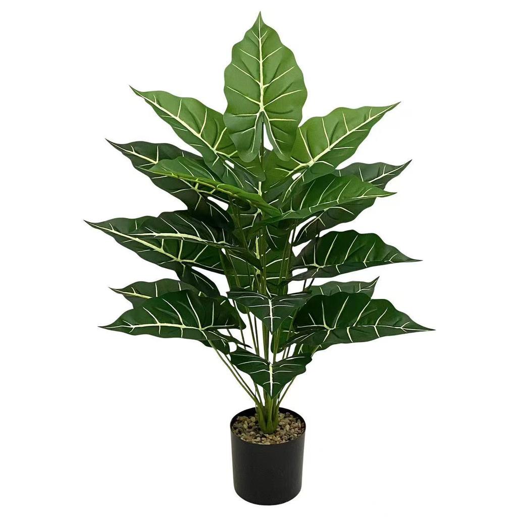Nordic Style Taro Leaf Green Plant for Home Decor and Garden Landscaping