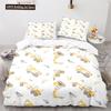 Digger Duvet Cover Set Cartoon Heavy Machinery Truck Crane Mixer Excavator Tractor Pattern For Kid Teen Polyester Bedding Set