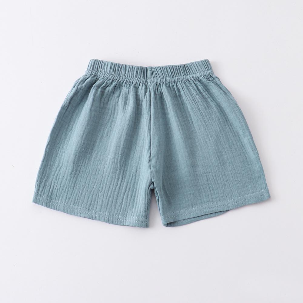 2023 Kids' Summer Cotton & Linen Double-Layer Gauze Shorts