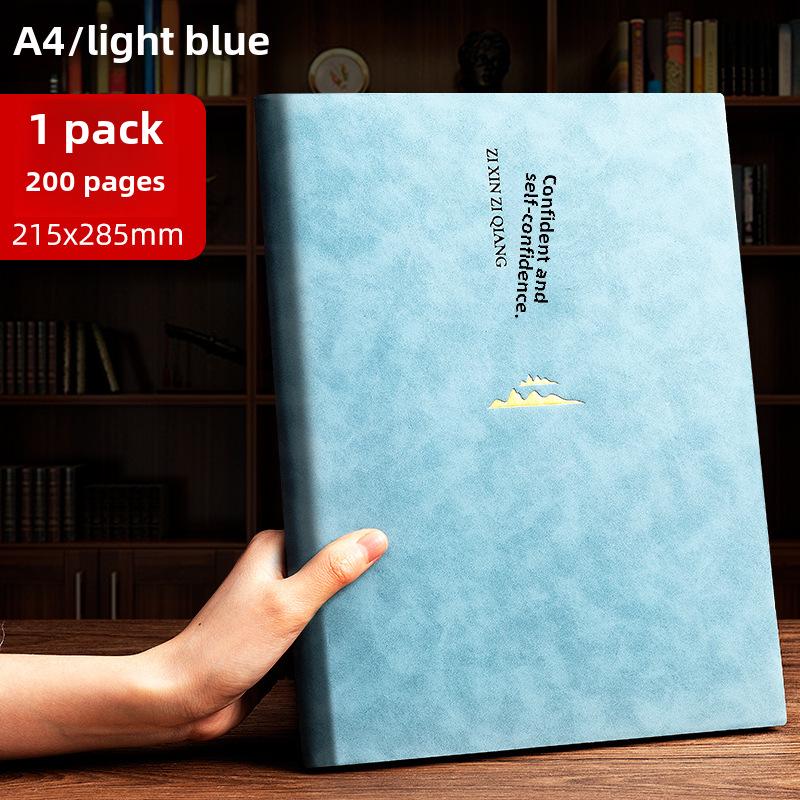 Thickened Sheepskin Business Notebook with Custom Logo - Available In A4, A5, B5 Sizes, Horizontal Line.