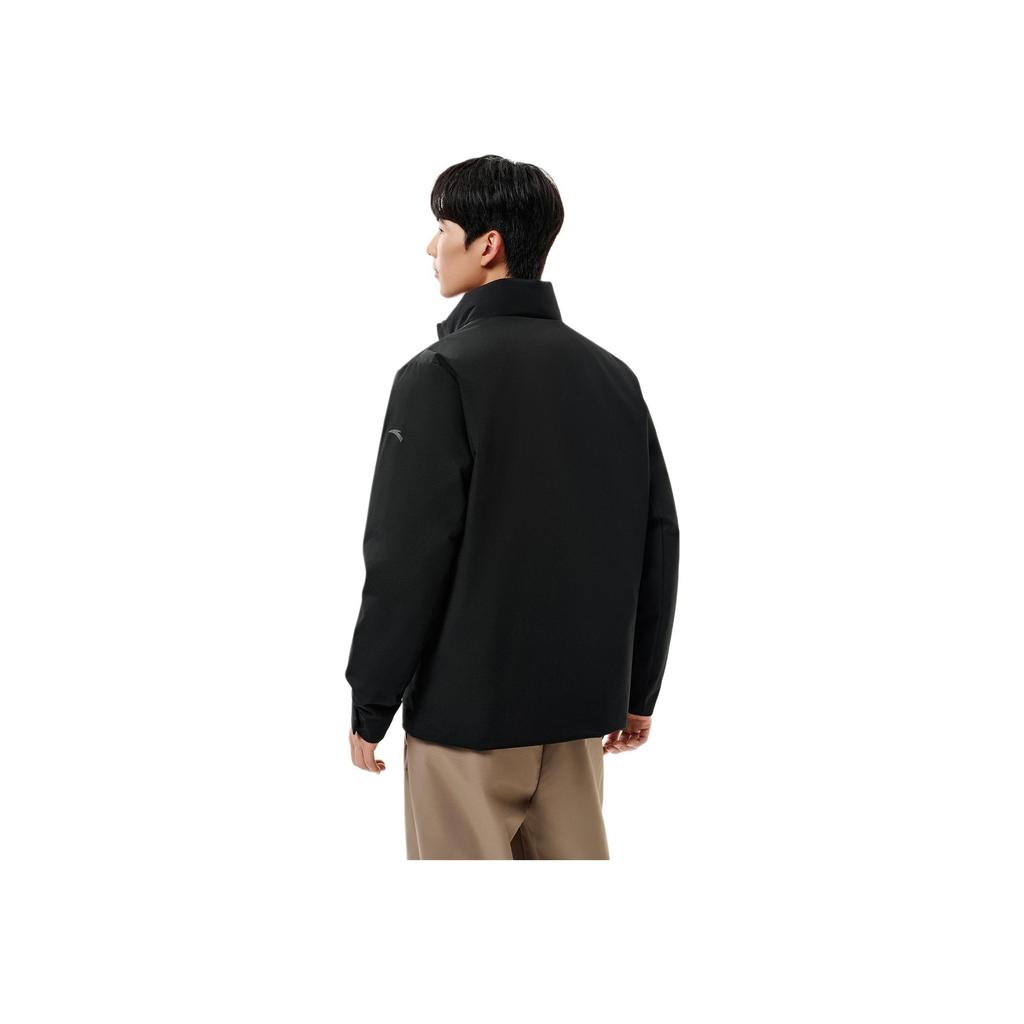 Anta Warm Comfortable Simple Versatile Stand Collar Solid Color Zipper Down Jacket Men Outerwear 152547932-2