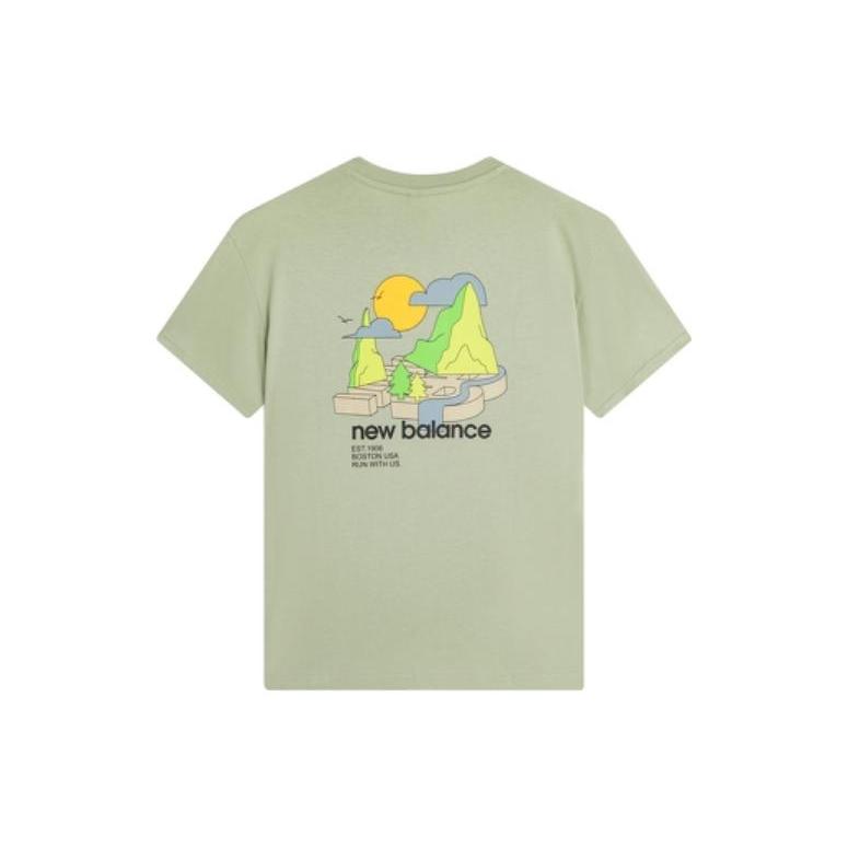New Balance T Shirt Men's Green AMT22366-DRA