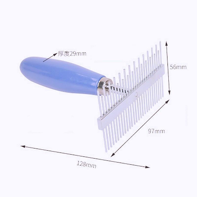 Dog Comb Double-sided Dogs Brush Stainless Steel Rake Combs for Dog Grooming Comfortable Handle Cat Hair Comb Brush Pet Supplies