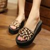 New Cool Slippers Summer Women's Platform One-word Drag Women's Muffin Slippers Slope Heel Beach Shoes Sandals Non-slip