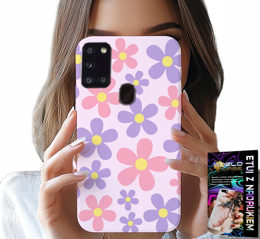 Etui Do Samsung Galaxy A21S - Kolorowe Stokrotki, Stokrotka, Kwiatki