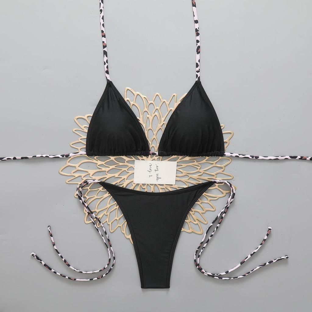 2026 European & American Cross-Border High-End Lace-Up Bikini Set for Women