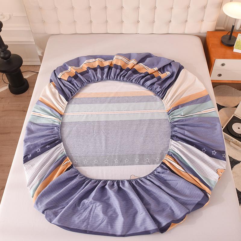 Cartoon Mattress Cover with Elastic Band Fitted Sheet Home Full Size Single Double Linen Bed Bedding (Without Pillowcase)