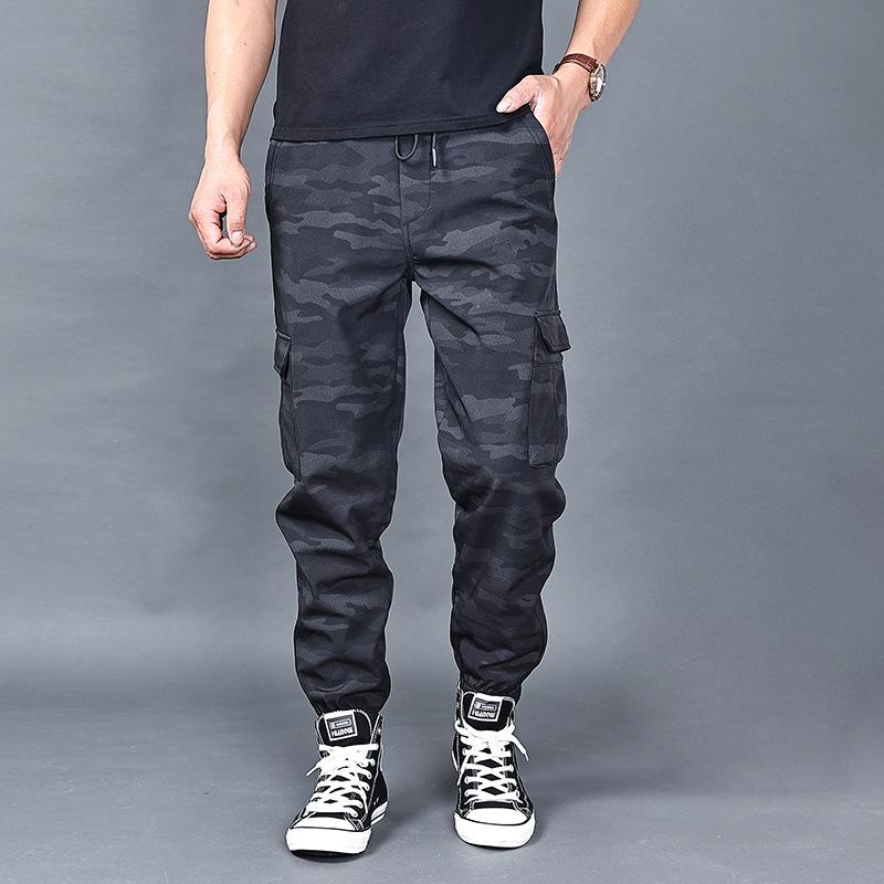 Men's Loose Cuff Overalls: Trendy Harem Jogging Pants with Large Pockets for Spring & Summer, Available in Large Sizes