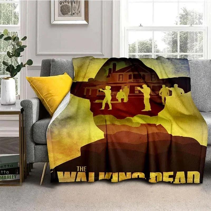 Daryl Dixon Walking Dead Movie Flannel Blanket,Warm and Soft Blanket  For Couch Sofa Office Home Travel Camping Birthday Gift