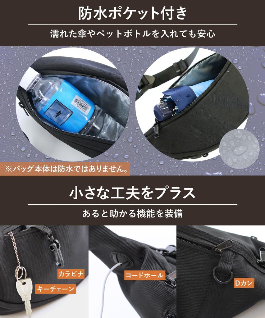 Body Shoulder Body Waist Large Crossbody Waist L Size [STREAM] Bag, Bag, Bag, Bag, Men's, Capacity, Pouch, Women's, Multifunctional, Unisex, Outdoor,