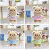 Cute Cute T-shirt Bear Pendant Butter Bear Plush Toy Doll Bag Hanging Ornament Doll Keychain