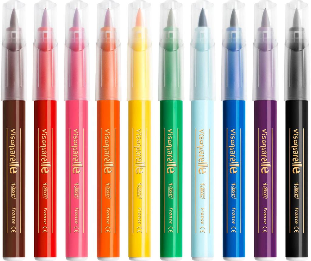 Brush Bic Kids Visaquarelle Felt-Tip Pens 10 Colors