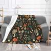 Forest Floor Mushroom Repeating Pattern New Arrival Fashion Leisure Warm Flannel Blanket Mushroom Fungus Forest Floor Pattern