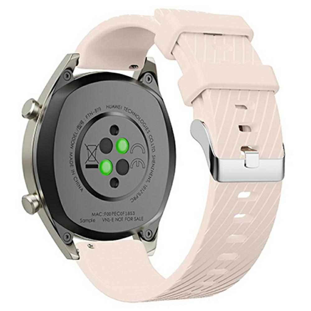 

20mm Strap for Samsung Galaxy Watch 5 Pro 45mm/Watch 5 44mm/40mm Universal Diagonal Striped Silicone Watch Band Beige