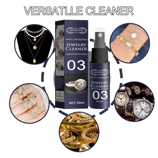 Jewelry Cleaner Spray Kit with Gloves Brush Universal Easy To Use Jewelry