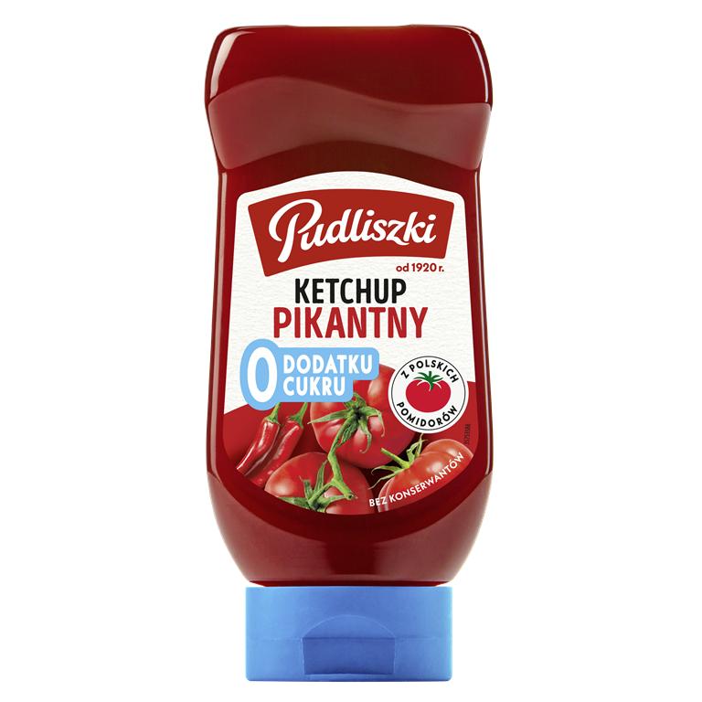 Pudliszki Ketchup Pikantny Bez Dodatku Cukru 440G