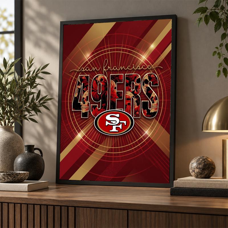 San Francisco 49ers Diamond Painting Kit 5D Full Drill DIY Diamond Mosaic Wall Art Home Decor