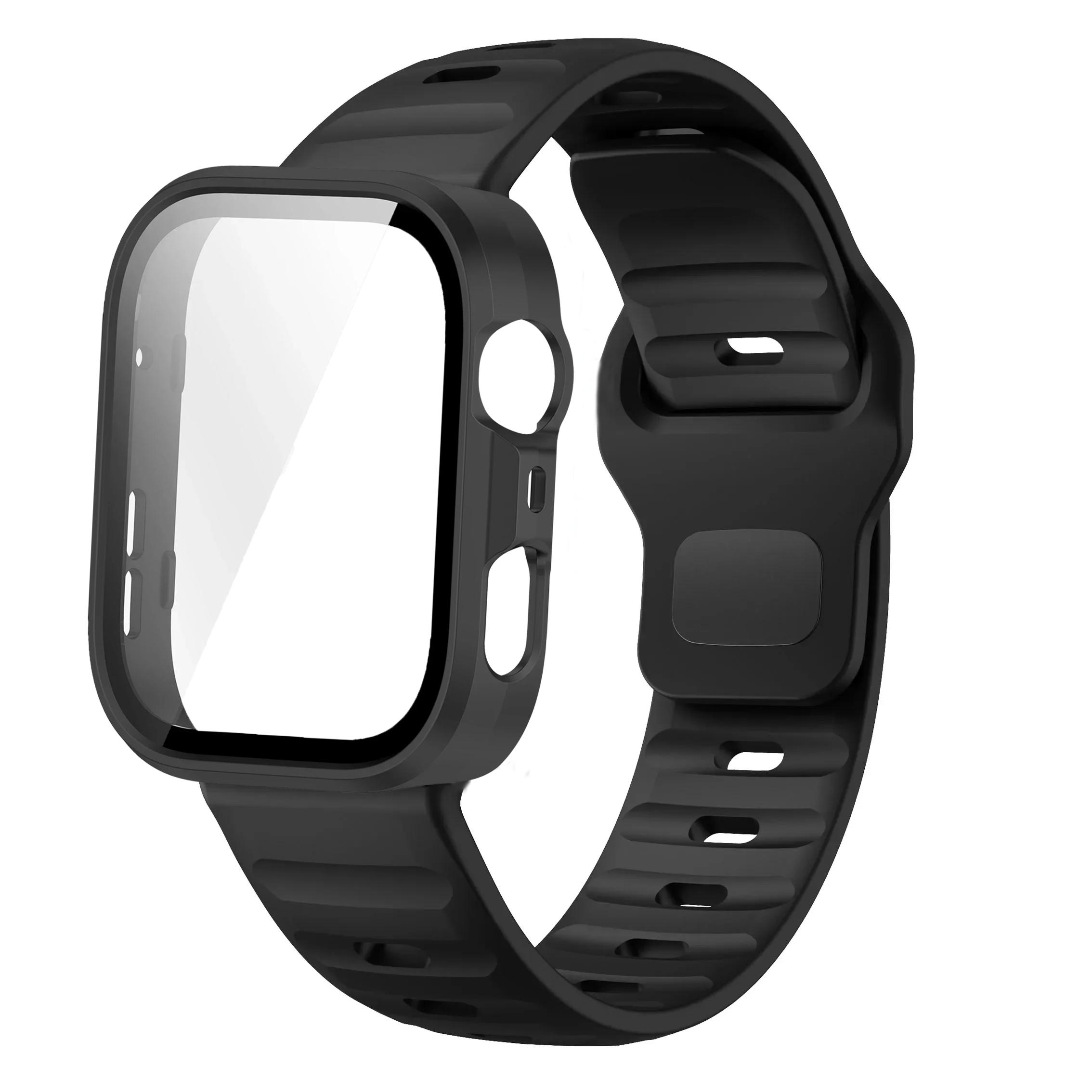 

Silicone Strap+PC Case for Huawei Watch Fit 4 3 Sports Bracelet Wristband Anti-fall Protective Shell Huawei Watch Fit 4 Pro Band Huawei Watch Fit 4