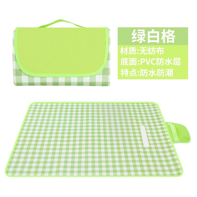 Tragbare Stranddecke Vliesstoff Picknickmatte mit wasserdichter Funktion Grüner Algenprint