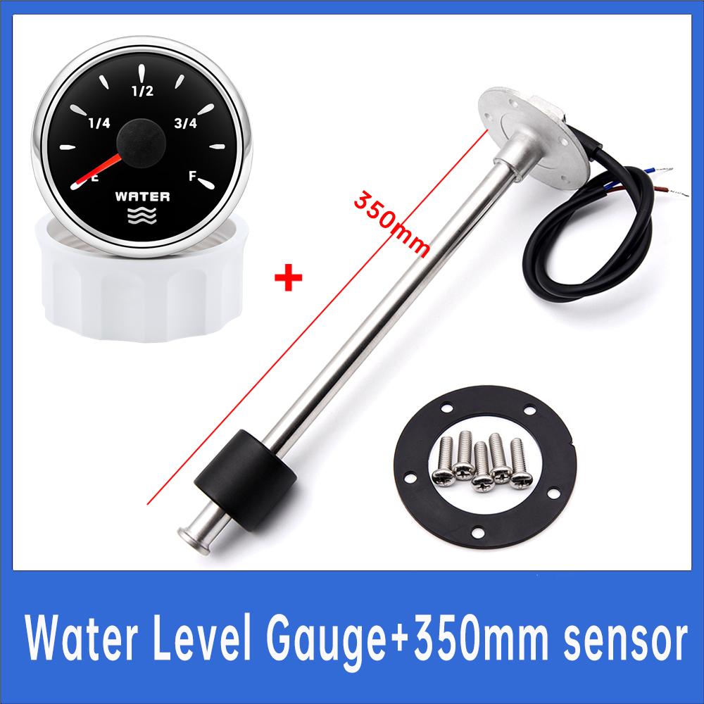 100mm-600mm Water Level Indicator +7 Color Backlight Water Level Gauge 52mm Car Gauge 12V 24V Fit for Car Boat Marine